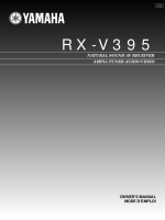 Yamaha RXV-395 - Owners Manual 